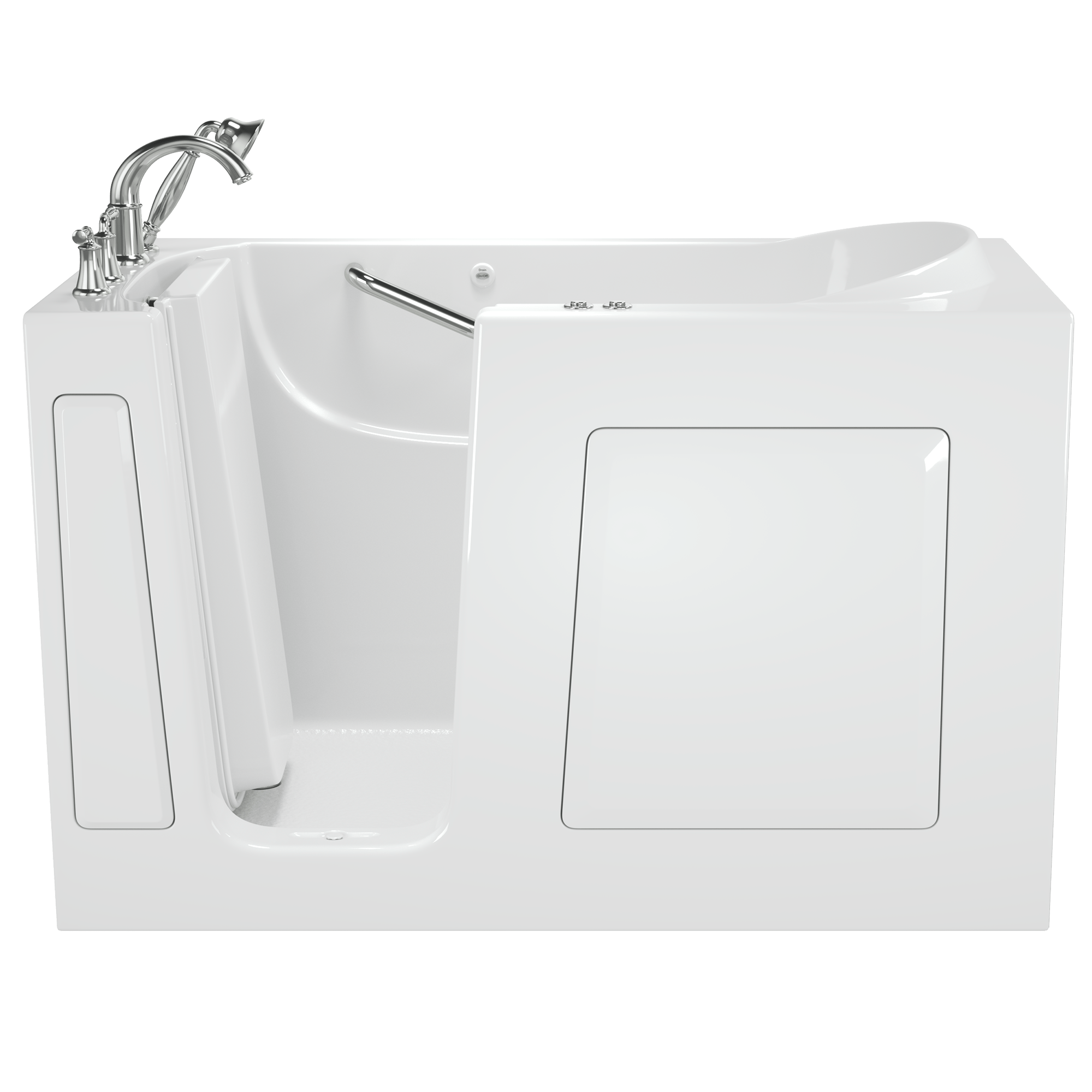 Gelcoat Value Series 60x30 Inch Walk In Bathtub with Combination Whirlpool and Air Spa System   Left Hand Door and Drain WIB WHITE